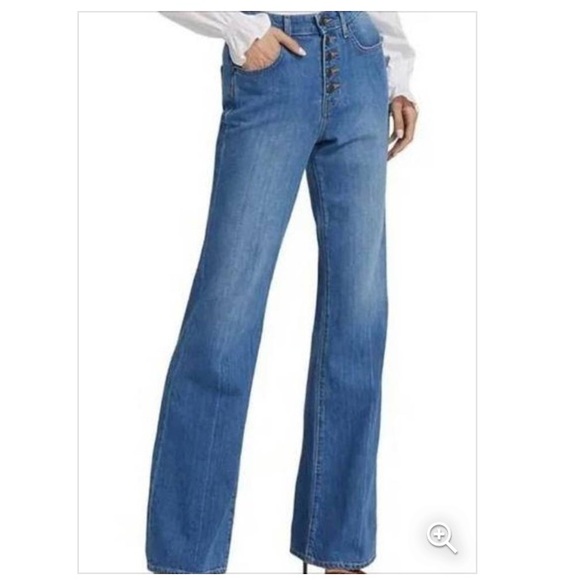 VERONICA BEARD Crosbie Wide Leg High Rise Button Fly Astra Jeans Size 25… - Picture 1 of 17
